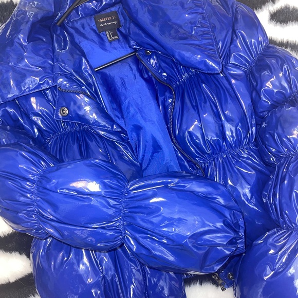 Forever 21 shinny bubble puffer coat - Picture 3 of 4